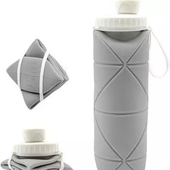 Съедобная силиконовая складная бутылка Мини бутылка для спорта на открытом воздухе Портативная креативная бутылка Que дорожная кружка 600ml