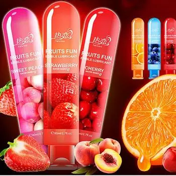 съедобная смазка на водной основе приправленная плодом 80мл для взрослого анального вагинального устного геля Blueberry