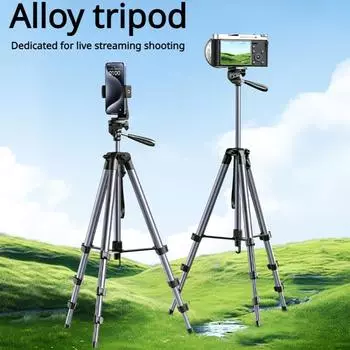 Съемка на открытом воздухе Прямая трансляция Специальный штатив Многофункциональный портативный напольный штатив из сплава Масштабируемый складной Профессиональный опорный каркас