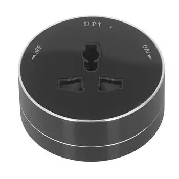 Съемная беспроводная розетка для подключения к электросети, водонепроницаемый современный круглый электрический адаптер с индикаторной лампой, блоки питания 13 А чёрный