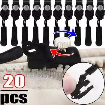 Съемная головка молнии, съемная, не требует инструментов, сплав, пулкер для молнии, легкая нейлоновая тросовая молния, универсальные аксессуары для одежды S-2PCS