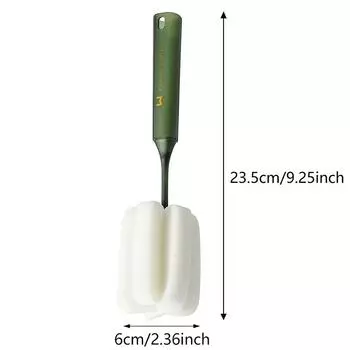 Съемная губка для детской чашки, щетка для чистки бутылочек, кухонный инструмент для чистки бутылочек, щетка для чистки, бокал для вина, стеклянная чашка зелёный