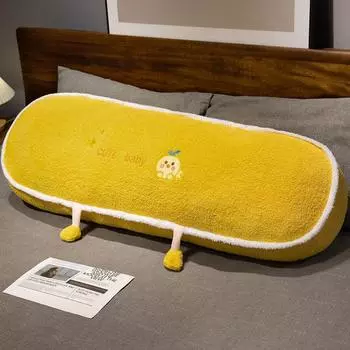 Съемная и моющаяся мультяшная подушка-валик с животными для девочек, для сна в кровати, сэндвич для ног, длинная декоративная подушка, плюшевая одинарная/двойная подушка 60cm