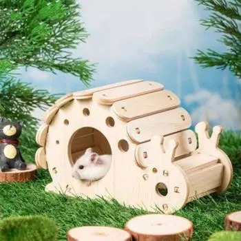 Съемная лестница для гнезда хомяка, маленькая вилла для домашних животных, игровая площадка для домашних животных, домик для золотого шелкового медведя Style 2