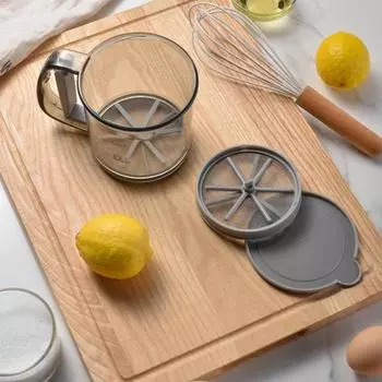 Съемная нижняя крышка. Ручное сито для муки. Ручной дизайн. Креативный двухъярусный дуршлаг.