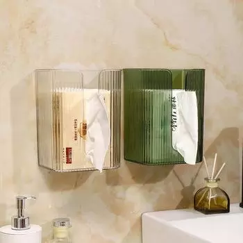 Съемная ёмкость для салфеток ПЭТ креативный настенный держатель для туалетной бумаги без отверстий пластиковая коробка