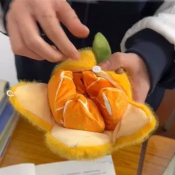 Съемная плюшевая подвеска в виде апельсина с фруктами, коллекция, отшелушивающая плюшевая кукла в виде апельсина, детские праздничные подарки оранжевый