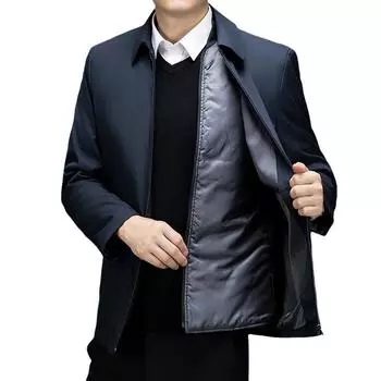 Съемная подкладка хлопковая куртка мужская куртка для папы повседневная куртка для мужчин среднего и пожилого возраста утолщенная бархатная куртка модная M