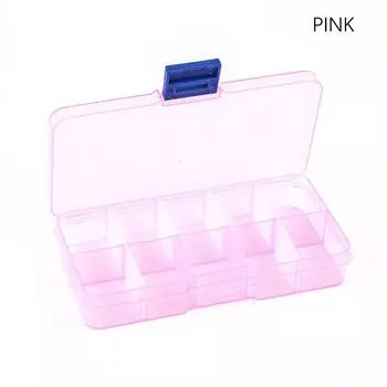 Съемная прозрачная пластиковая коробка для таблеток на 10 отделений