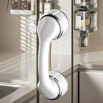 Съемная ручка для раздвижной двери, прочный поручень для стеклянной двери с присоской, ручка для двери для ванны белый