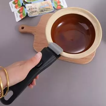 Съемная ручка для сковороды, устойчивая к ожогам, универсальный сменный зажим для кастрюли серебряный/серый