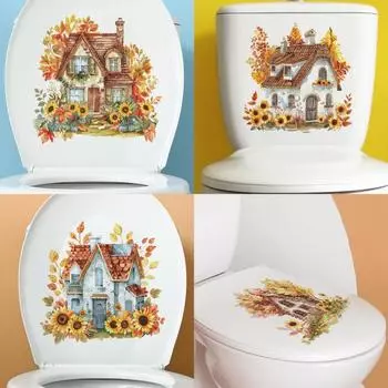 Съемная самоклеящаяся водонепроницаемая наклейка из ПВХ для гостиной, настенная художественная наклейка для ванной комнаты и унитаза, декоративная наклейка A