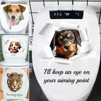 Съемная самоклеящаяся водонепроницаемая наклейка из ПВХ для гостиной, настенная художественная наклейка для ванной комнаты и унитаза, декоративная наклейка D