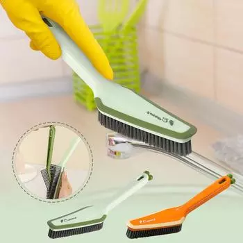 Съемная щетка для бытовой чистки, многофункциональная щетка с жесткой щетиной и ручкой, идеальная щетка для затирки щелей для кухни, ванной комнаты, окна, One Size