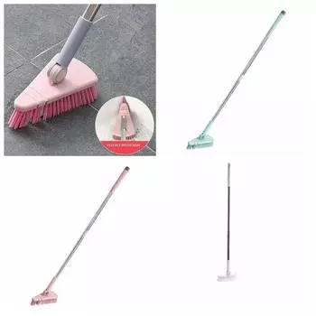 Съемная щетка для мытья пола Пластиковая щетка с длинной ручкой Инструменты для уборки Щетка для мытья пола Главная зелёный