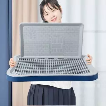 Съемная сетка для туалета для собак, многоразовые подстилки для дрессировки щенков, собачий горшок для больших, маленьких, средних домашних животных White&Grey-without Wall