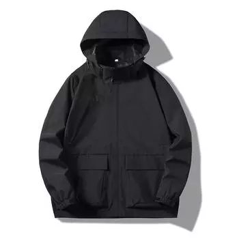 Съемная шапка ветрозащитная водонепроницаемая тонкая куртка повседневная мужская куртка для активного отдыха куртка M