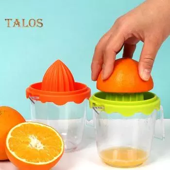 Съемная соковыжималка для апельсинов, инструмент для приготовления сока своими руками, полезный ручной соковыжималка для лимона, не содержащая BPA, большая соковыжималка для цитрусовых для дома зелёный