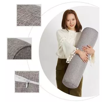 Съемная сплошная цветная круглая шейная подушка, рулонная подушка для головы, ног, спины, легкая дорожная подушка-колонна 10x40cm