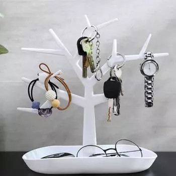 Съемная стойка для хранения, нежный коллекционный полипропиленовый твердый подвесной органайзер для ювелирных изделий для спальни чёрный