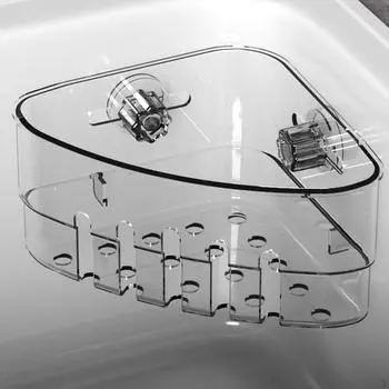 Съемная угловая полка на присоске для душа, держатель для мыльницы для прачечной чистый