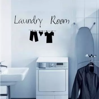 Съемная виниловая наклейка Арт-мурал Цитата для прачечной Тканевое искусство Наклейка на стену Декор 1PC