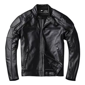 Съемная внутренняя подкладка, осенне-зимняя мужская куртка из натуральной кожи, мотоциклетная кожаная куртка первого слоя из воловьей кожи, велосипедная куртка S чёрный
