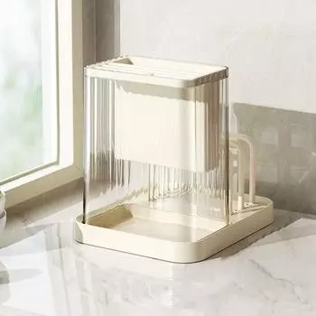 Съемная встроенная подставка для нарезки, большая емкость, органайзер для разделочных досок для кухни бежевый