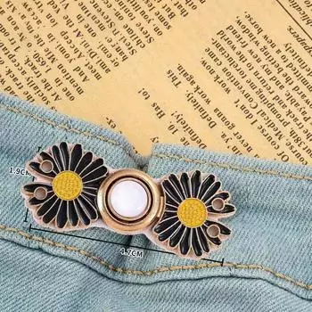 Съемная застежка для утяжки талии, невидимая кнопка, брошь, ювелирное изделие, джинсы, брюки, одежда, пряжка для талии, инструмент для регулировки пояса