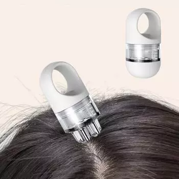 Съемная жидкая направляющая расческа пластиковая головка массажер для волос аппликатор для кожи головы рост волос серый