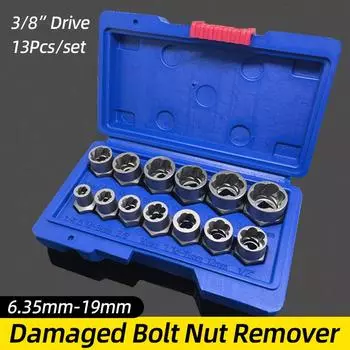 Съемник для болтов и гаек, съемник с приводом 3/8 дюйма, инструмент для снятия поврежденных болтов и гаек, шестигранный ключ с торцевым ключом