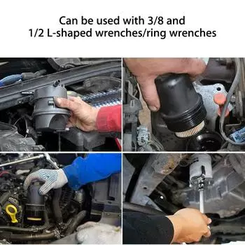 Съемник гаечного ключа, автомобильный инструмент, универсальный ключ для масляного фильтра, 3 захвата, 2 положения, регулируемый серебряный