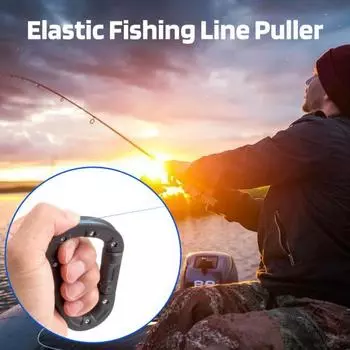 Съемник лески Противоскользящий TPR D-образный карабин Многофункциональный инструмент для завязывания лески Устройство для завязывания крючка Аксессуары для рыбалки на открытом воздухе Подарок для энтузиастов L армия зеленый