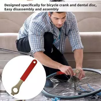 Съемник шатуна велосипеда Инструмент для снятия каретки Эргономичный дизайн Простота использования Универсальный инструмент для снятия шатуна для обслуживания велосипеда красный