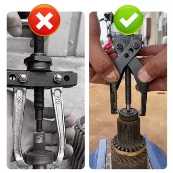 Съемник шестерен с 2 лапками, съемник внутреннего подшипника автомобиля, инструмент для снятия, экономящий труд, устройство для разделения подшипников автомобиля, инструмент для ремонта автомобиля чёрный