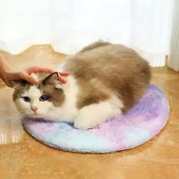 Съемное электрическое одеяло с подогревом для домашних животных, самонагревающееся термоодеяло для собак и кошек S-Round