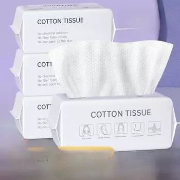 Съемное полотенце для мытья лица из чистого хлопка: Плотный жемчужный узор, двойное применение для влажной и сухой уборки, мягкое средство для снятия макияжа