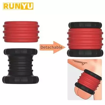 Съемное силиконовое кольцо для пениса, блокировка времени, удлинитель длительной эрекции, ограничение мошонки яичка, секс-игрушки целомудрия для мужчин 18