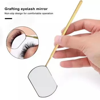 Съемное зеркало для ресниц Компактное удобное ручное антикоррозийное прочное зеркало для прививки ресниц для легкого наращивания ресниц серебряный