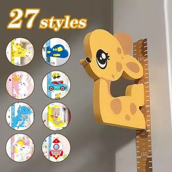 Съемные 3D трехмерные наклейки с рисунком роста, самоклеящиеся детские магнитные присоски, наклейки на стену для роста ребенка 65-185CM