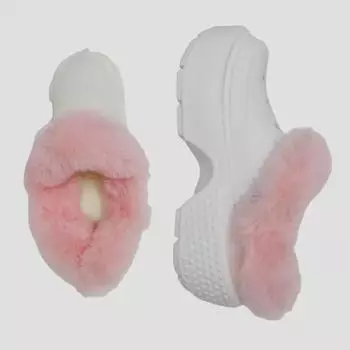 Съемные бахилы из плюша и хлопка - зимние теплые, моющиеся, с утолщенной мягкой подкладкой 30-31=C12 Inner Length 190