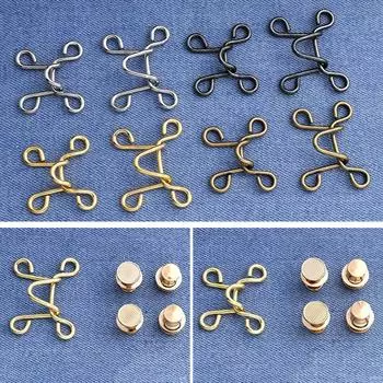 Съемные джинсы без гвоздей, регулировка окружности талии, стильная пряжка на талии, пуговица на талии XL