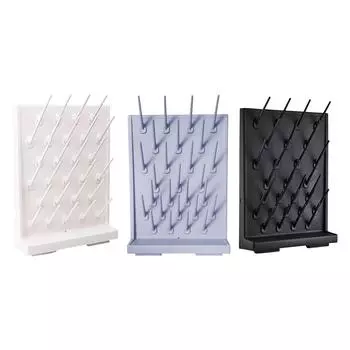 Съемные колышки, прочное многофункциональное настенное крепление или отдельно стоящие аксессуары, портативная стойка для сушки пробирок 12x40x55 см светло-серый