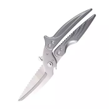 Съемные многофункциональные прочные ножницы для куриных костей из нержавеющей стали, бытовые кухонные ножницы для резки мяса и овощей серебряный