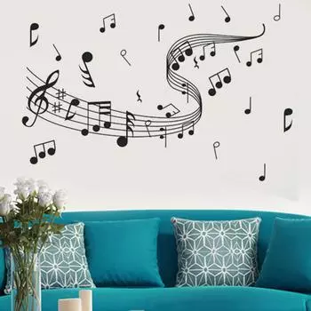 Съемные музыкальные ноты, группа, наклейка на стену, художественная наклейка, домашний декор, подарок