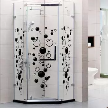 Съемные наклейки на стену с пузырьками для ванной комнаты, водонепроницаемые стеклянные наклейки, наклейки на окна для детской комнаты горячий розовый