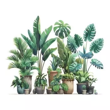 Съемные настенные фотообои самоклеящиеся настенные художественные аксессуары наклейки для растений в горшках домашний декор 2