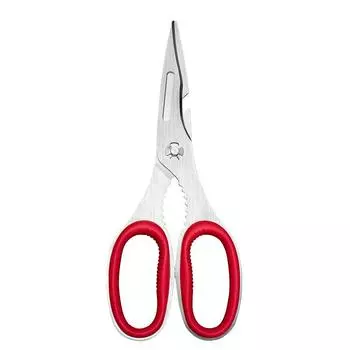 Съемные ножницы для резки лезвия из нержавеющей стали 2CR13, ручка из полипропилена, ножницы для мяса, куриных костей, кухонный аксессуар с открывалкой для бутылок чёрный