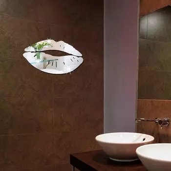 Съемные зеркальные наклейки для губ, наклейки на стену, художественные наклейки из ПВХ, украшение для дома, комнаты, сделай сам чёрный