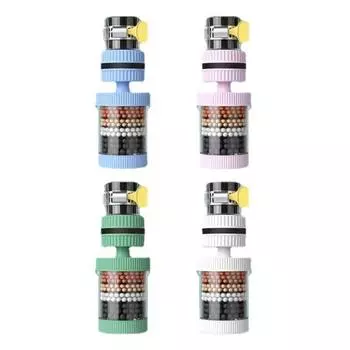 Съемный 6-слойный фильтр для крана: Моющееся универсальное брызгозащищенное водосберегающее устройство для чистой водопроводной воды на кухне белый